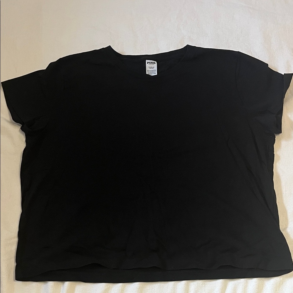 PINK Victoria's Secret Black Short Sleeve Tee